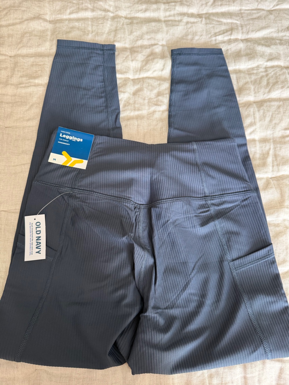 BNWT old navy active power soft medium blue ridge leggings
